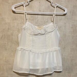 PROMESA White Ruffled Camisole size small
